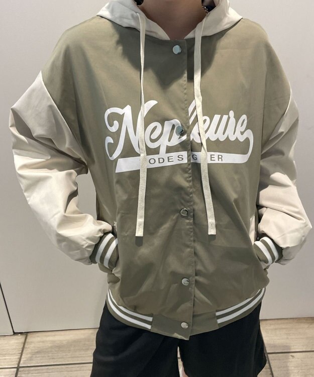 WEGO フード付きブルゾン カーキ