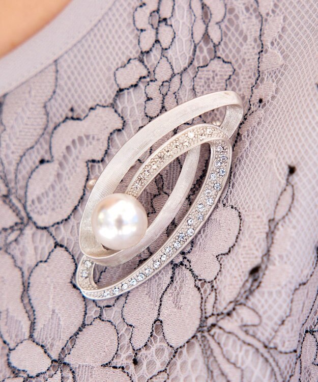 Tiaclasse パール＋ロングブローチ シルバー