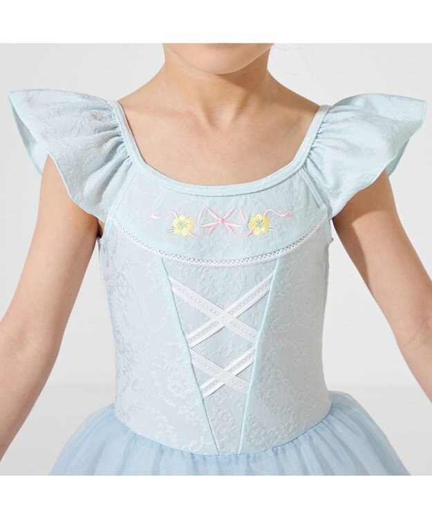 Chacott スカート付レオタード サックスブルー