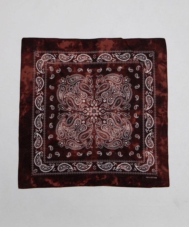 WEGO ペイズリーバンダナ ブラウンその他