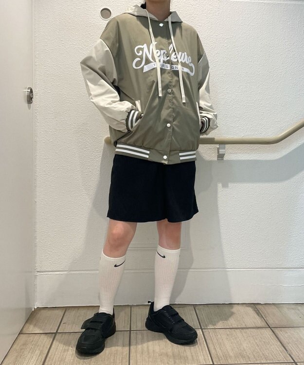 WEGO フード付きブルゾン カーキ