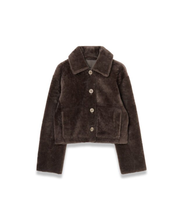 JOSEPH リバーシブル ソフトシアリングジャケット Mushroom