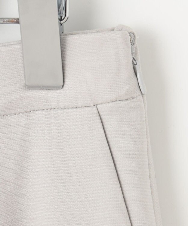 自由区 【好評につき追加生産/洗える】WASHABLEPONTE セミフレアスカート ライトグレー系