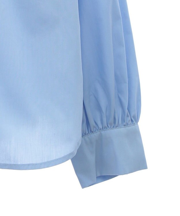 Green Parks フリルビッグカラーブラウス Sax