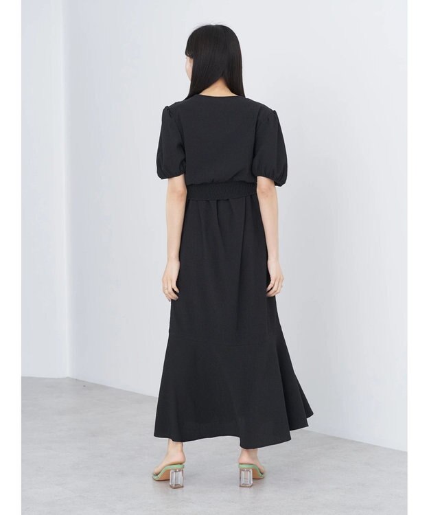 earth music&ecology ＳＥＴ２点カシュクールプルオーバー＋ワンピース Black