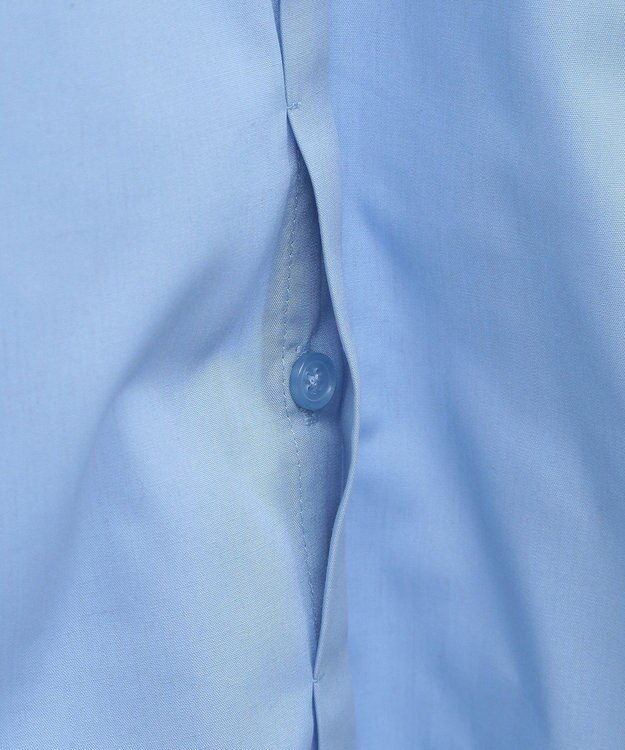 Green Parks フリルビッグカラーブラウス Sax