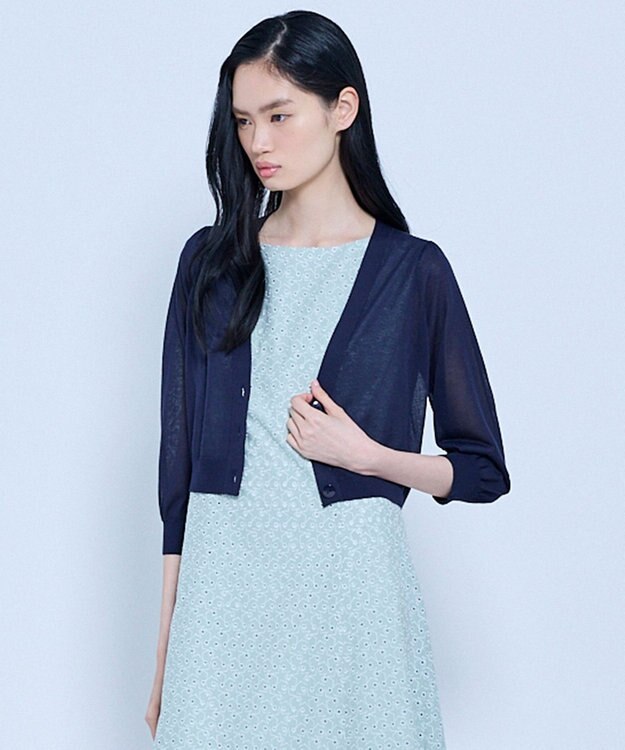 TOCCA 【星風まどかさん着用】SHEER CARDIGAN カーディガン ネイビー系