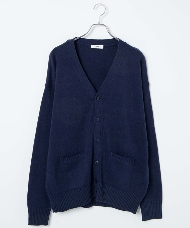 WEGO 【SCHOOL ITEM】メンズスクールニットカーディガン ネイビー