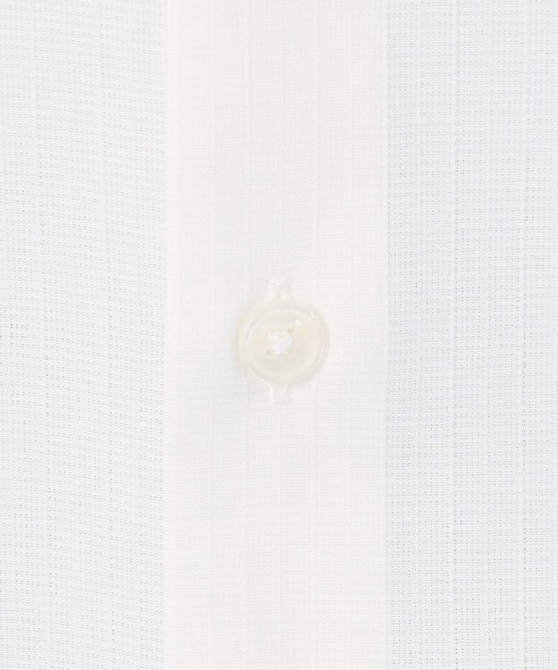 GOTAIRIKU 春夏向け【形態安定】SUMMERPREMIUMPLEATS_スナップダウンカラー _織柄_ 長袖ドレスシャツ(26年モデル) ホワイト系1(ドビーストライプ)