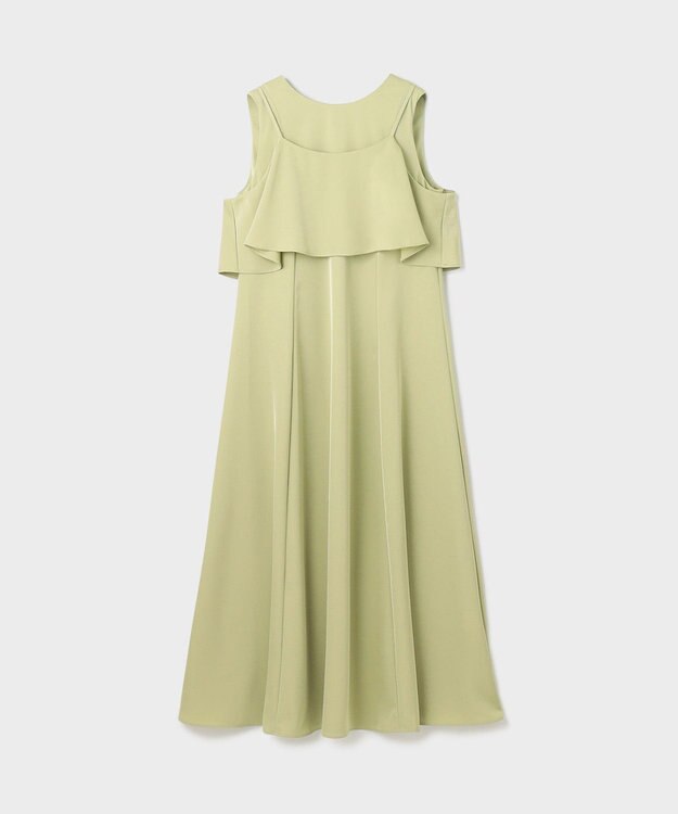GRACE CONTINENTAL サテンレイヤードワンピース ライトグリーン