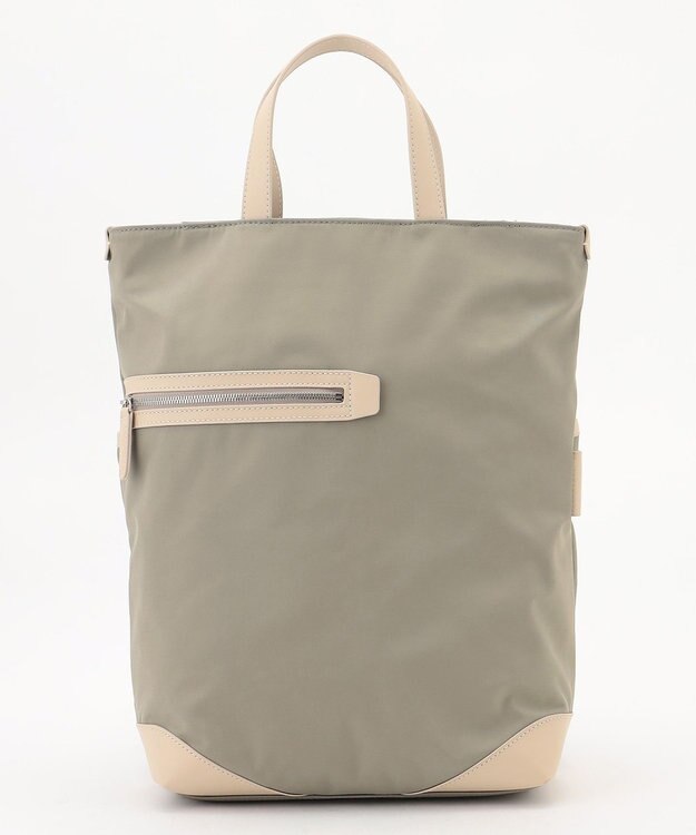 Y'SACCS アシメファスナーポケットリュック ライトグリーン