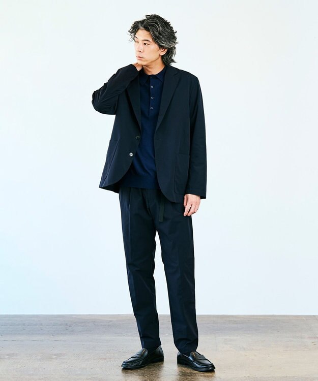 UNFILO MENS スマート テーパードパンツ [24年秋冬商品] ブラック