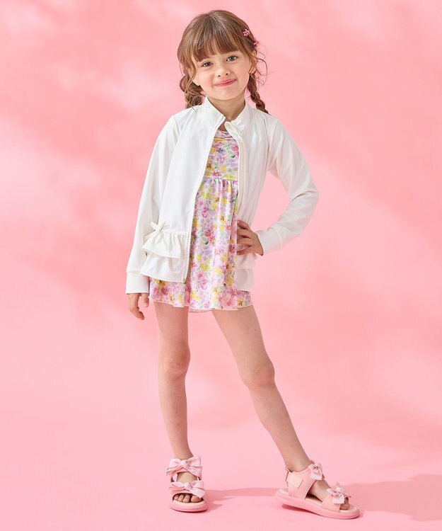 ANY KIDS 花柄 セパレート 水着 ピンク系花柄