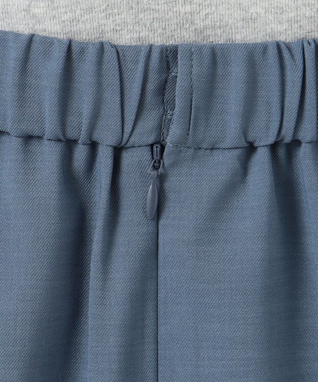 J.PRESS LADIES 【洗える】ドライタッチツイルストレッチ スカート ダルブルー系