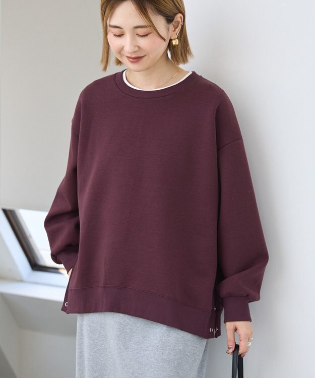 AMERICAN HOLIC サイドドットボタンポンチプルオーバー Bordeaux