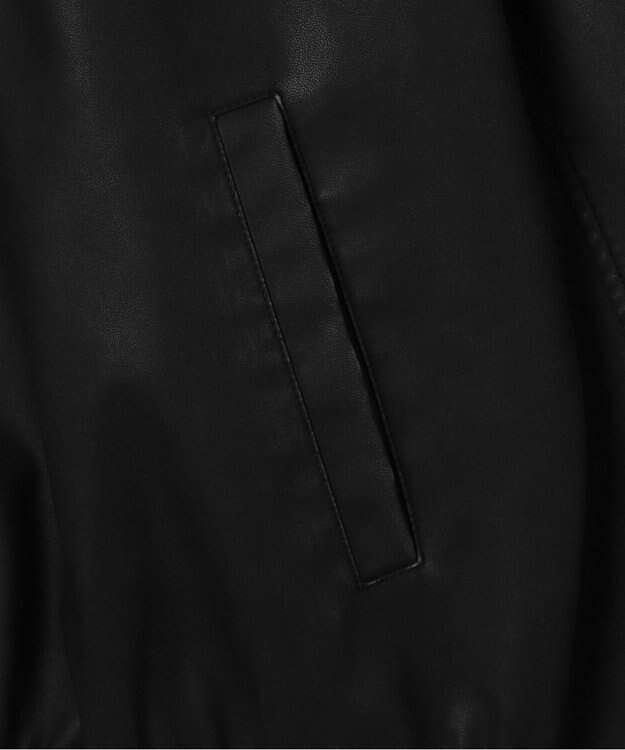 WEGO 【ユニセックス着用ITEM】PUダメージアップリケブルゾン ブラック