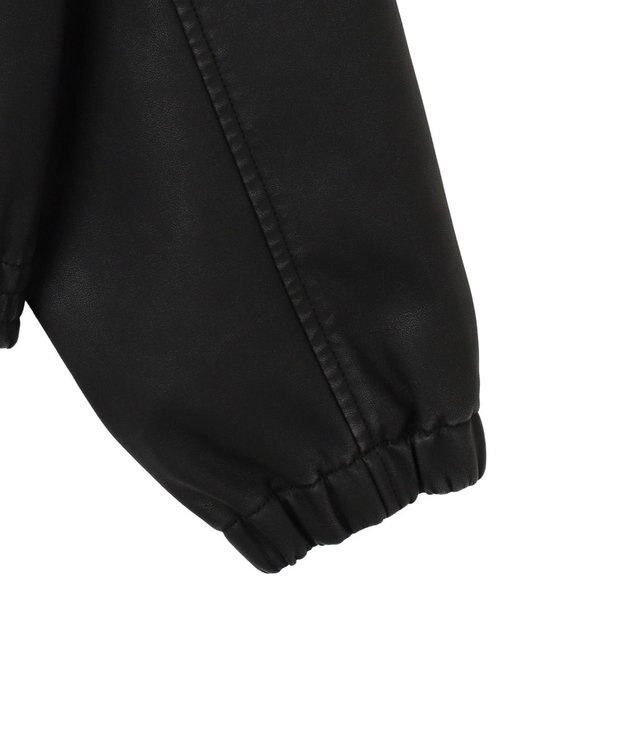 WEGO 【ユニセックス着用ITEM】PUダメージアップリケブルゾン ブラック