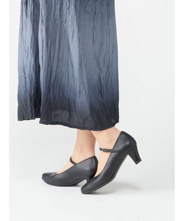 ASICS WALKING ペダラウォーキングシューズ E ヒール高5.0cm ブラック系