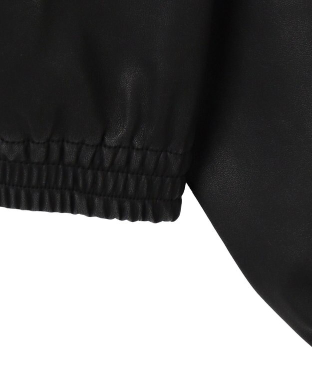 WEGO 【ユニセックス着用ITEM】PUダメージアップリケブルゾン ブラック