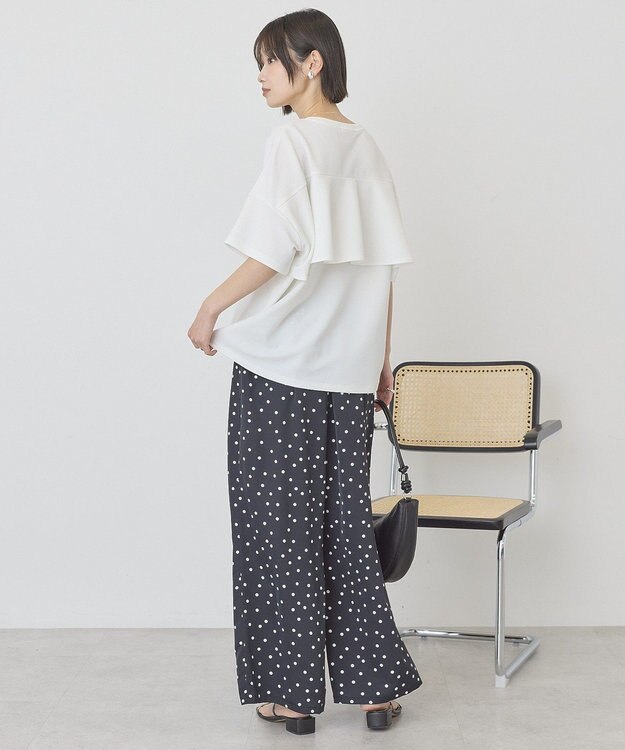 AMERICAN HOLIC 【先行予約】【WEB限定】バックフリル半袖プルオーバー Off White