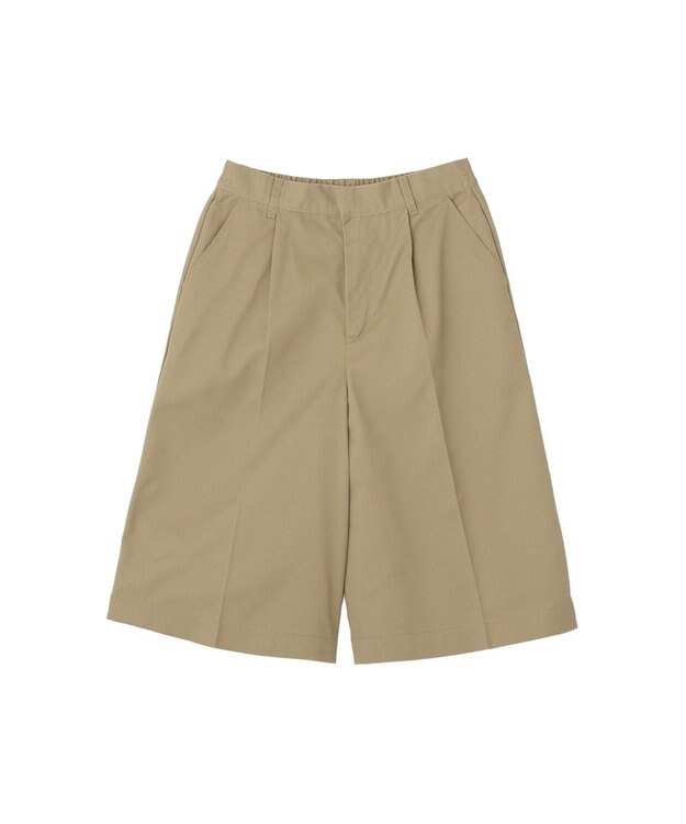 earth music&ecology タックハーフパンツ Beige