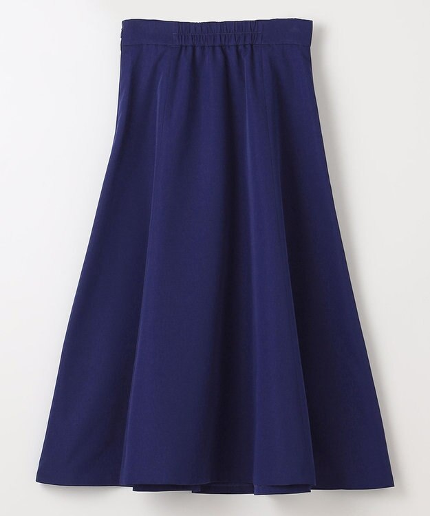ANY SIS 【洗える】ロングタフタフレア スカート ロイヤルブルー