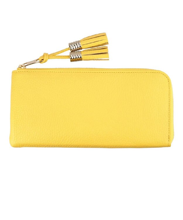 Atelier nuu 日本製 タッセルレザー loop ロングウォレットS イエロー