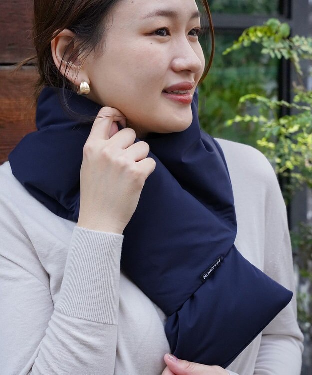 F/ACSION 【ユニセックス/防水・保温・撥水・透湿/洗える】KOMOKAKE　ダウンマフラー NAVY