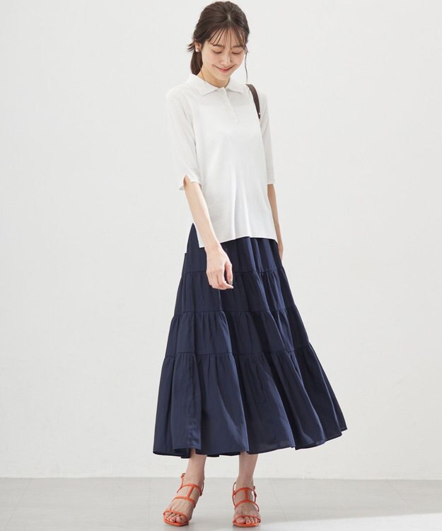 組曲 シア－ニットポロ アイボリー系