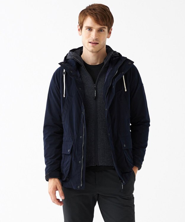 JOSEPH ABBOUD MOUNTAIN 【UNISEX】Pe／Nyピーチ ブルゾン ネイビー系