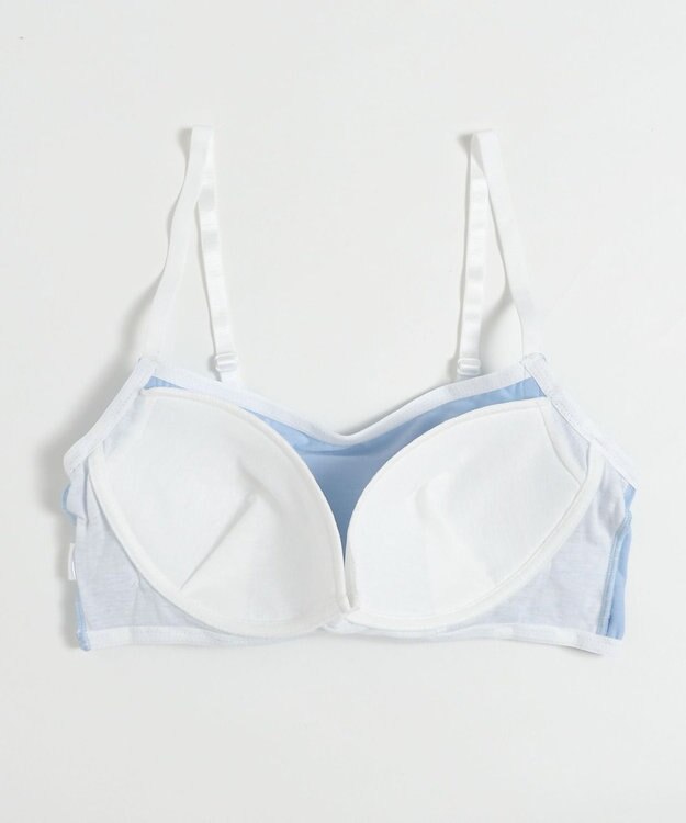 WEGO 【ブラトップ＆ショーツセット】Liliane　Ciel　サイドライン サックス