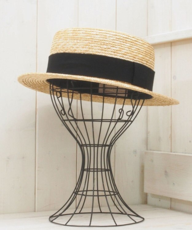 石田製帽 【UNISEX】 細麦ストローハット キャノチエ ナチュラル