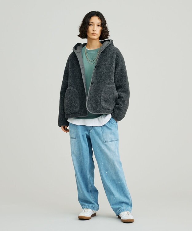 J.PRESS YORK STREET 【WOMEN】ボアアウター グレー系