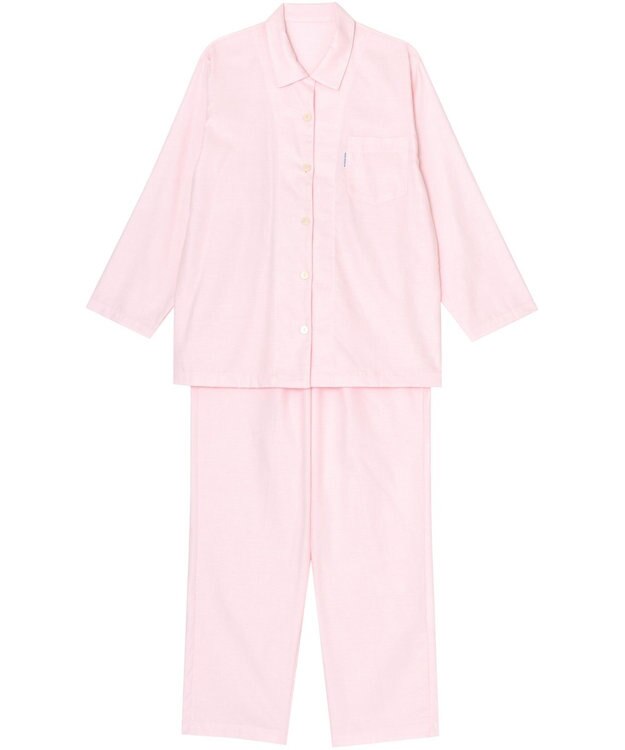 ワコール／睡眠科学 【パジャマ】　長袖・長ズボン　綿100％　光沢感とハリ感　睡眠科学／ワコール　YDX564 ピンク
