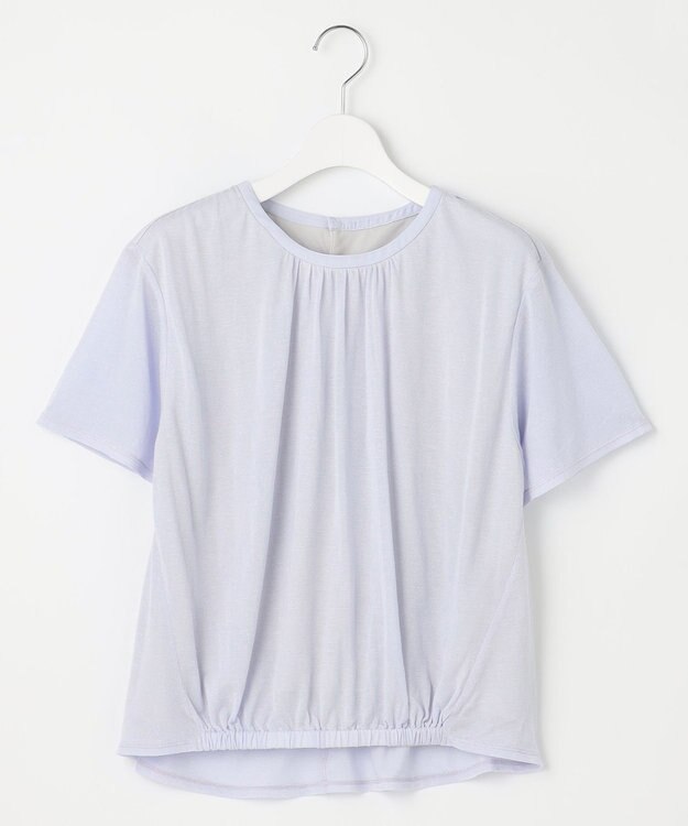 J.PRESS LADIES S 【洗える】ミラノ風天竺シアー カットソー ライトサックス系