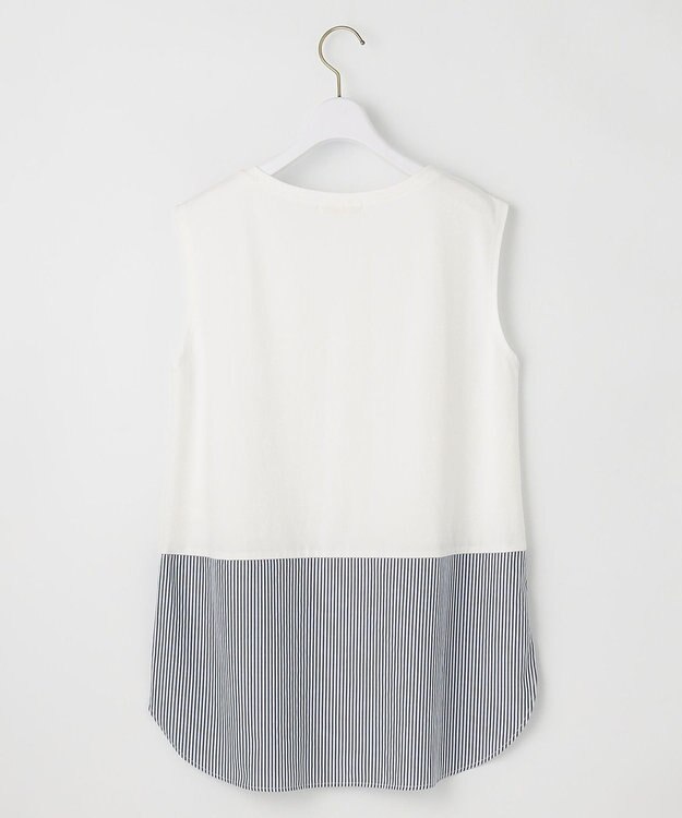 ANY SIS 【洗える】レイヤード タンクトップ ネイビーストライプ