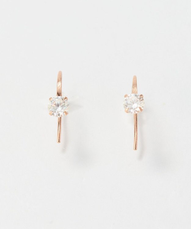 Phoebe 【K10RG】ブリリアンフックピアス ローズゴールド