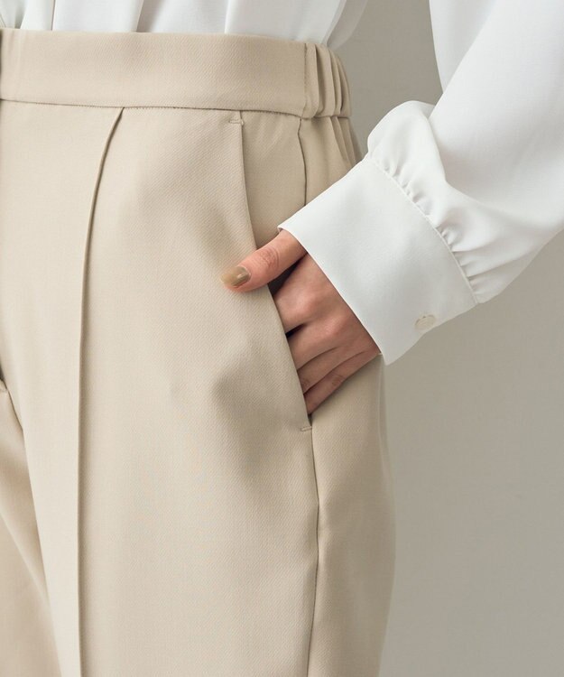 YECCA VECCA ストレッチピンタックパンツ Light Beige