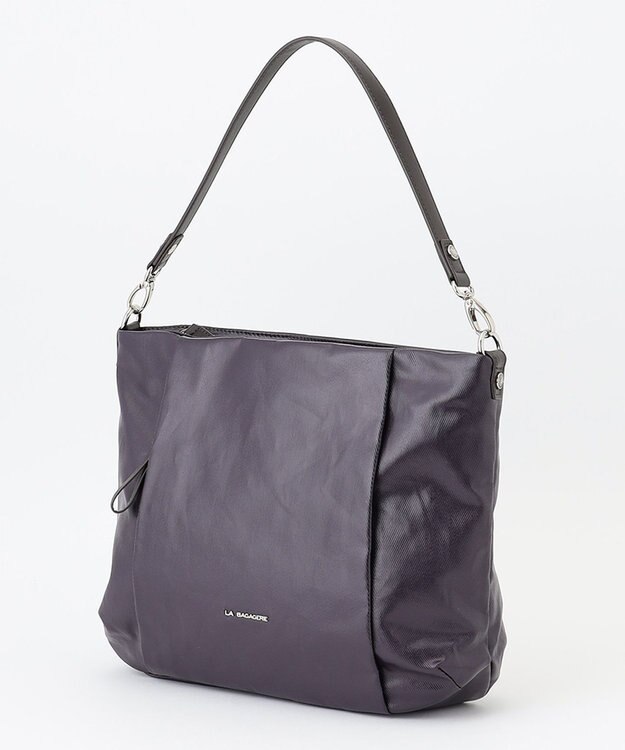 LA BAGAGERIE コーティングキャンバス 2WAYショルダーバッグ パープル