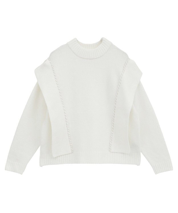 CRAFT STANDARD BOUTIQUE ハンドステッチデザインニットプルオーバー Ivory