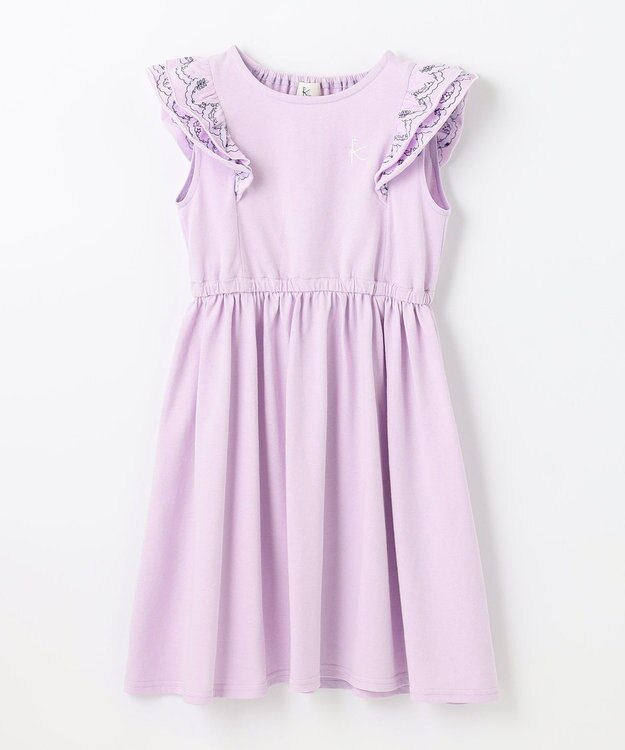 組曲 KIDS 【150-160cm】ビーチコーミングスカラップ ワンピース マーメイドピンク系