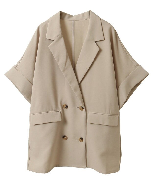 AMERICAN HOLIC テーラード半袖ジャケット Beige