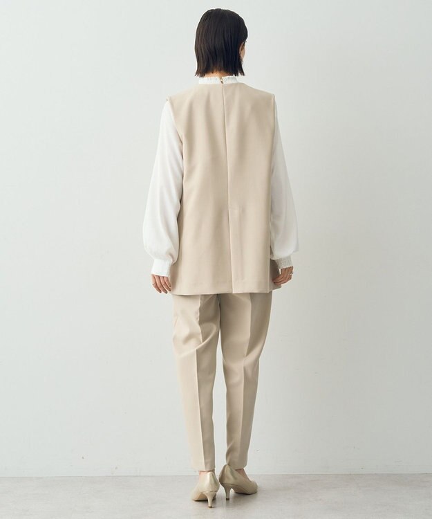 YECCA VECCA ストレッチピンタックパンツ Light Beige