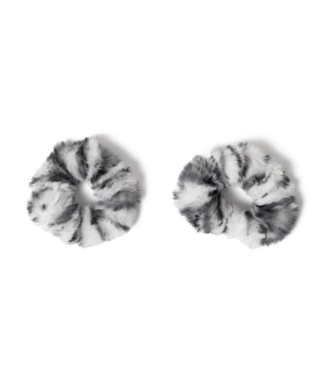 WEGO L2Pレオパードファーヘアゴム ホワイト