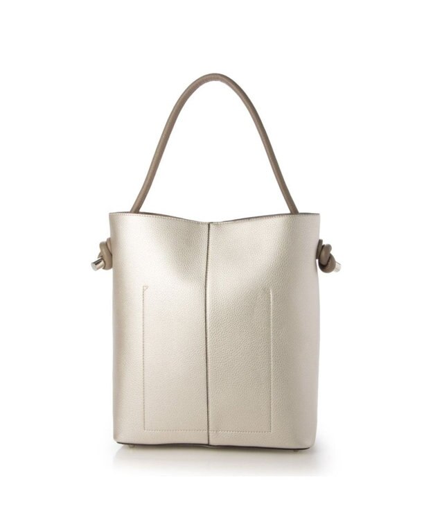 UNBILLION cachecache 丸ハンドルスクエアバケツワンショルダー シルバー