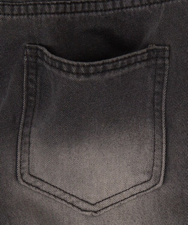 WEGO スリットダメージルーズデニム ブラック