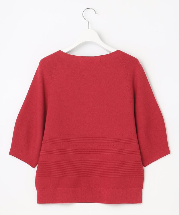 自由区 【XSサイズ～/洗える】ドライタッチホールガーメント ニット レッド系