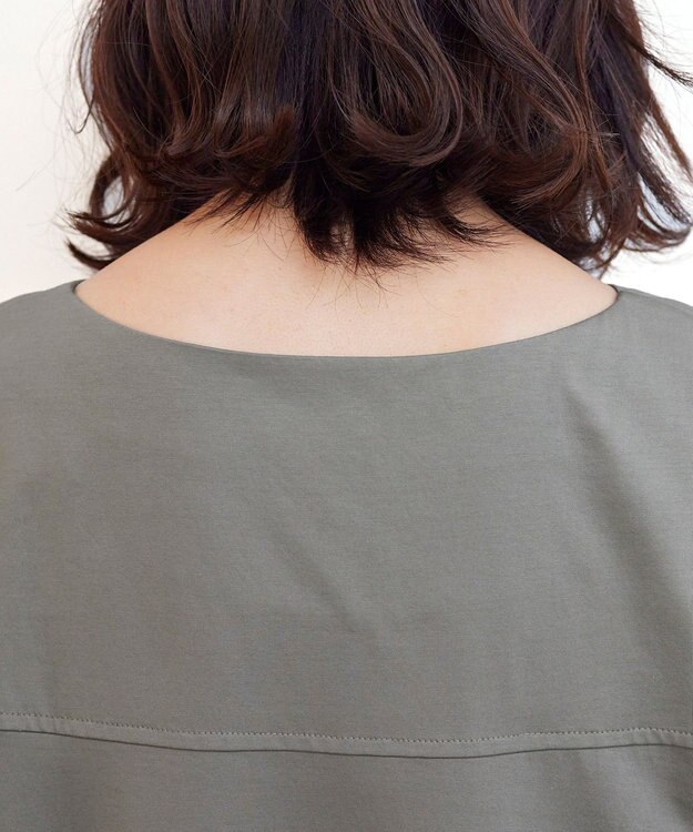 Tiaclasse L 【洗える】大人可愛いバックフレアカットチュニック グレージュ