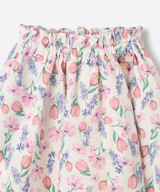 ANY KIDS 花柄 スカパン オフホワイト系花柄