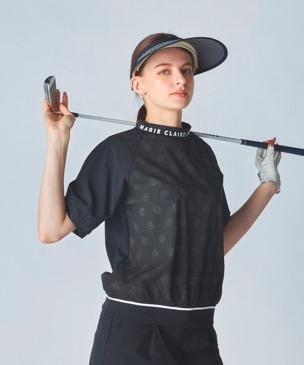FILA GOLF／marie claire 【marie claire SPORT】 ストレッチプルオーバー ブラック